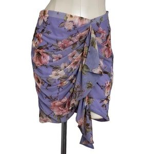 Rico Melograno Floral Ruched Skirt Size Large